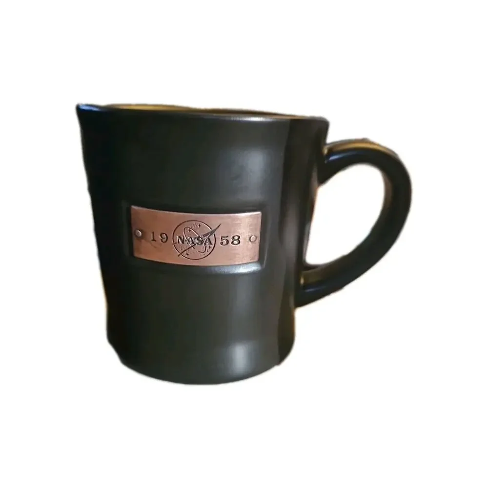 NASA Black Ceramic Mug With Copper Emblem 